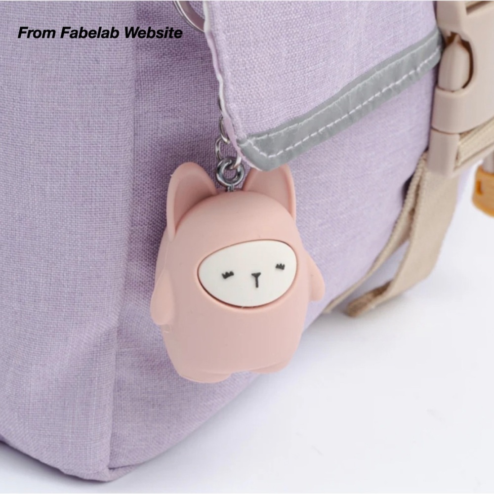 NWT: FABELAB FABBIE BUNNIE KEYCHAIN IN OLD ROSE (O/S)